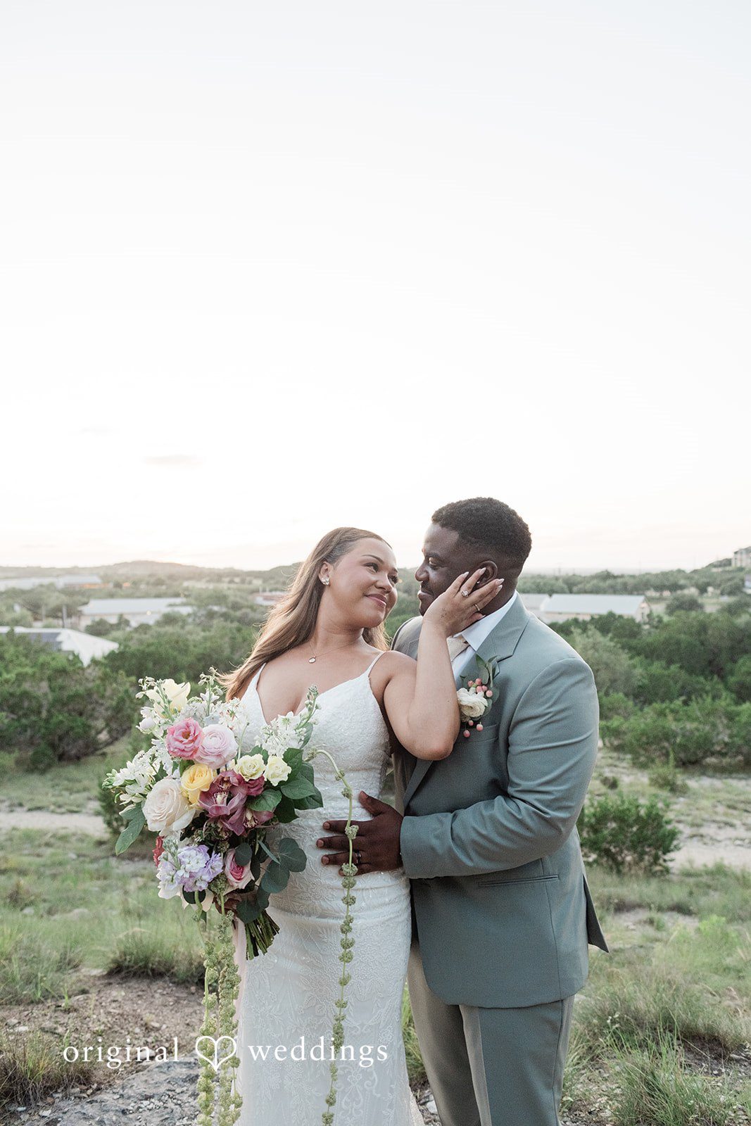 Lilly + Cade Romantic Couple Photoshoot While Looking at each other at The Terrace Club