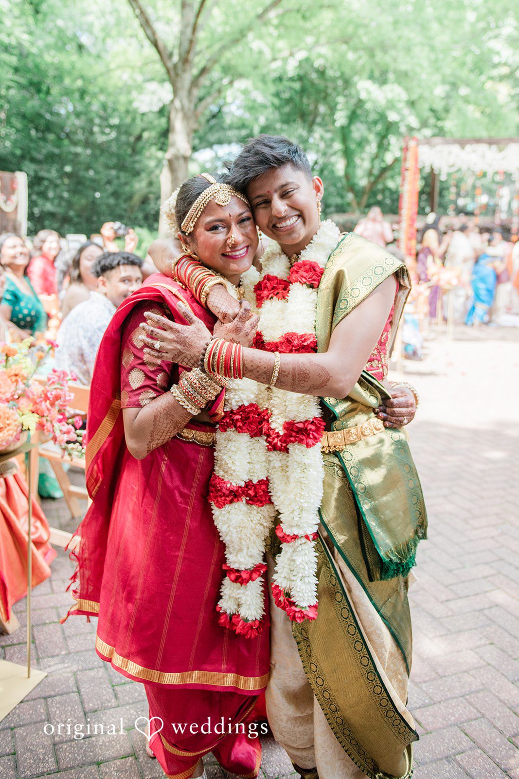Sonya + Akshaya Stunning Portrait of couple at Trolley Barn by Atlanta Wedding Photographers from Original Weddings.