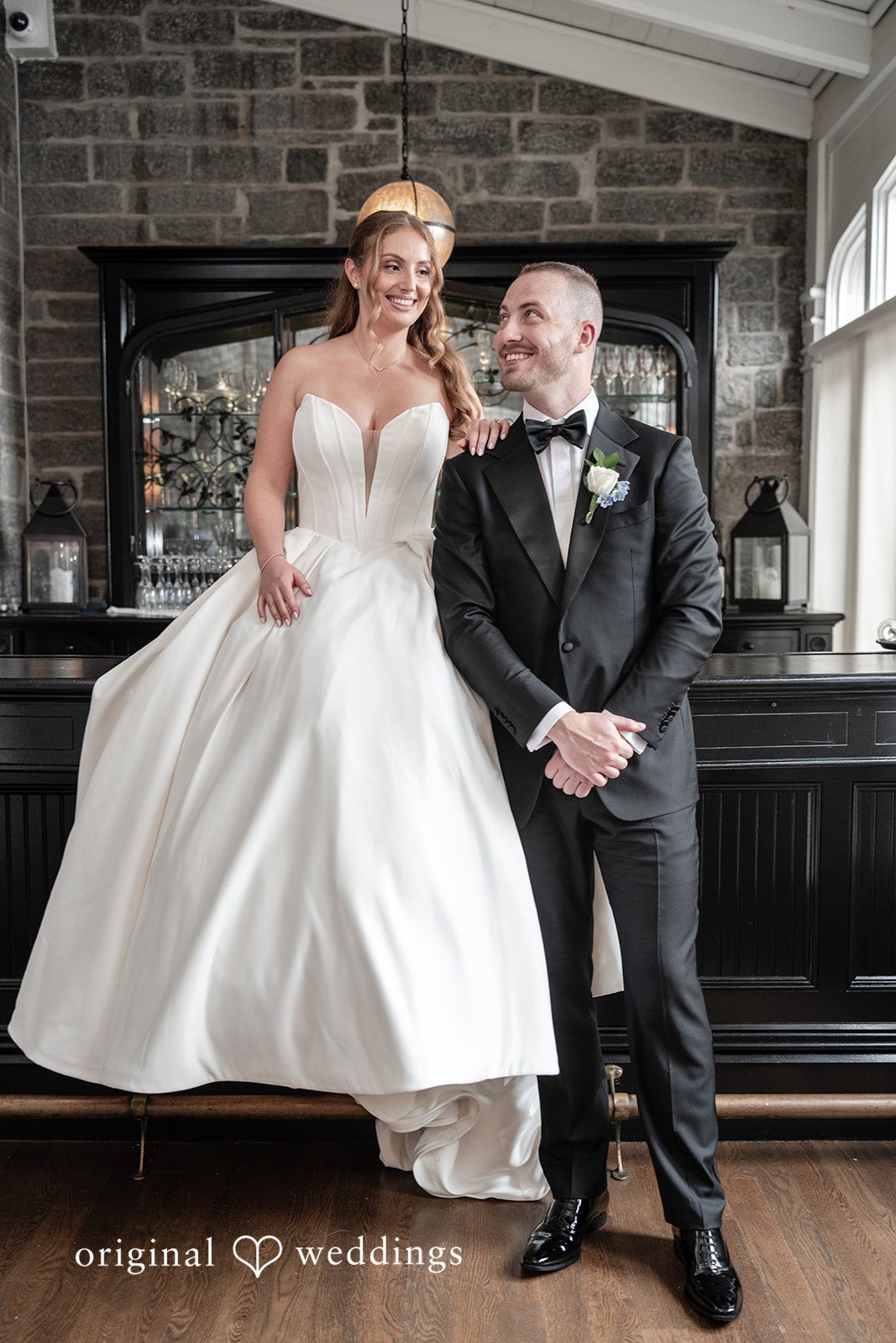 Christina + Christopher Bride resting her hand on the groom’s shoulder