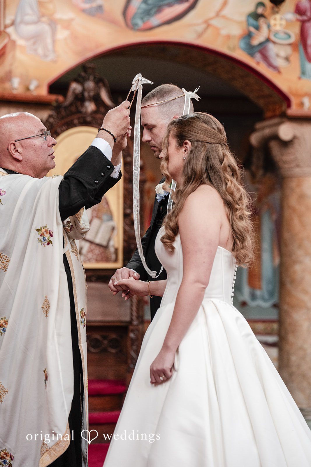 Christina + Christopher Bride and groom exchanging wedding vows
