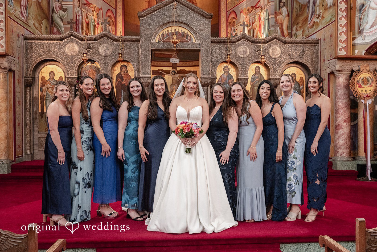 Christina + Christopher Bride celebrating with female guests after the ceremony