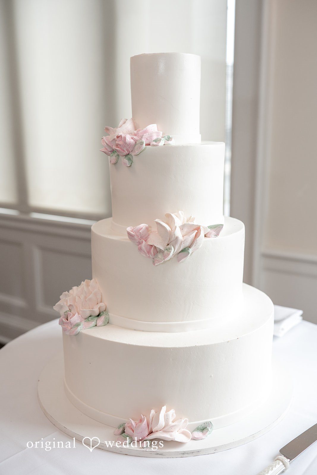 Christina + Christopher Elegant wedding cake at Whitby Castle