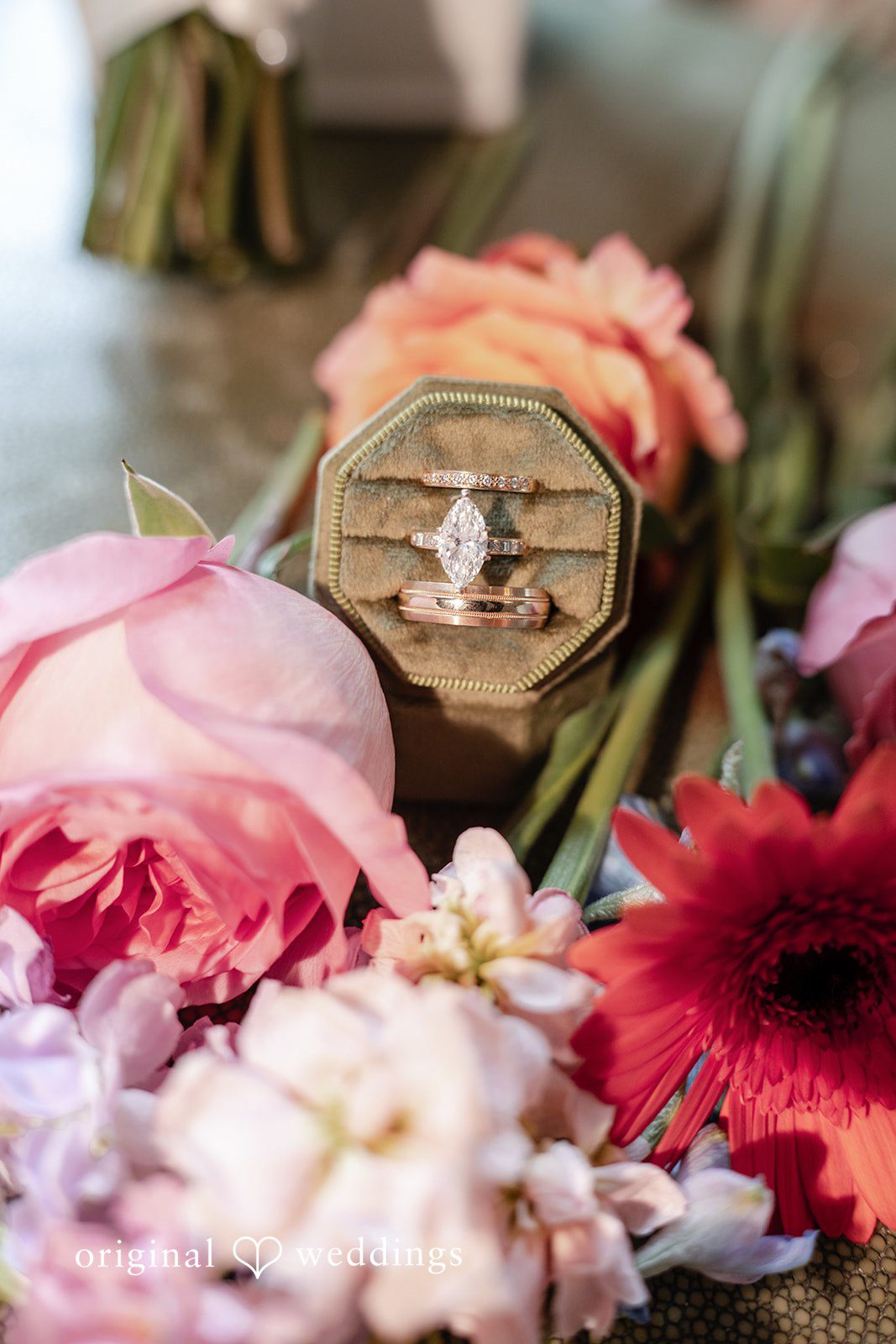 Christina + Christopher Wedding rings detail at Whitby Castle
