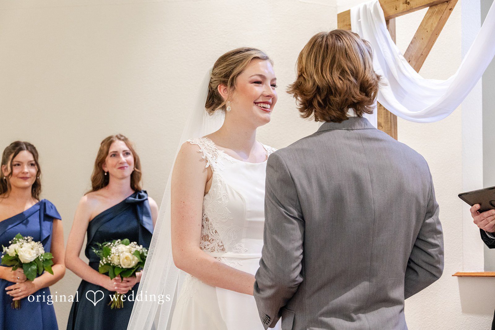Anna Rose + Jacob The bride and groom are about to be joined as one