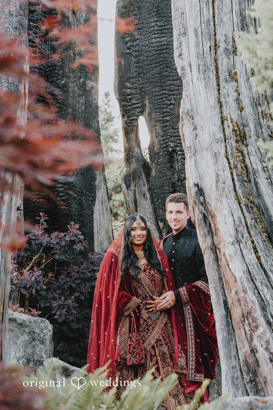 Beautiful portrait of Couple at Willows Lodge