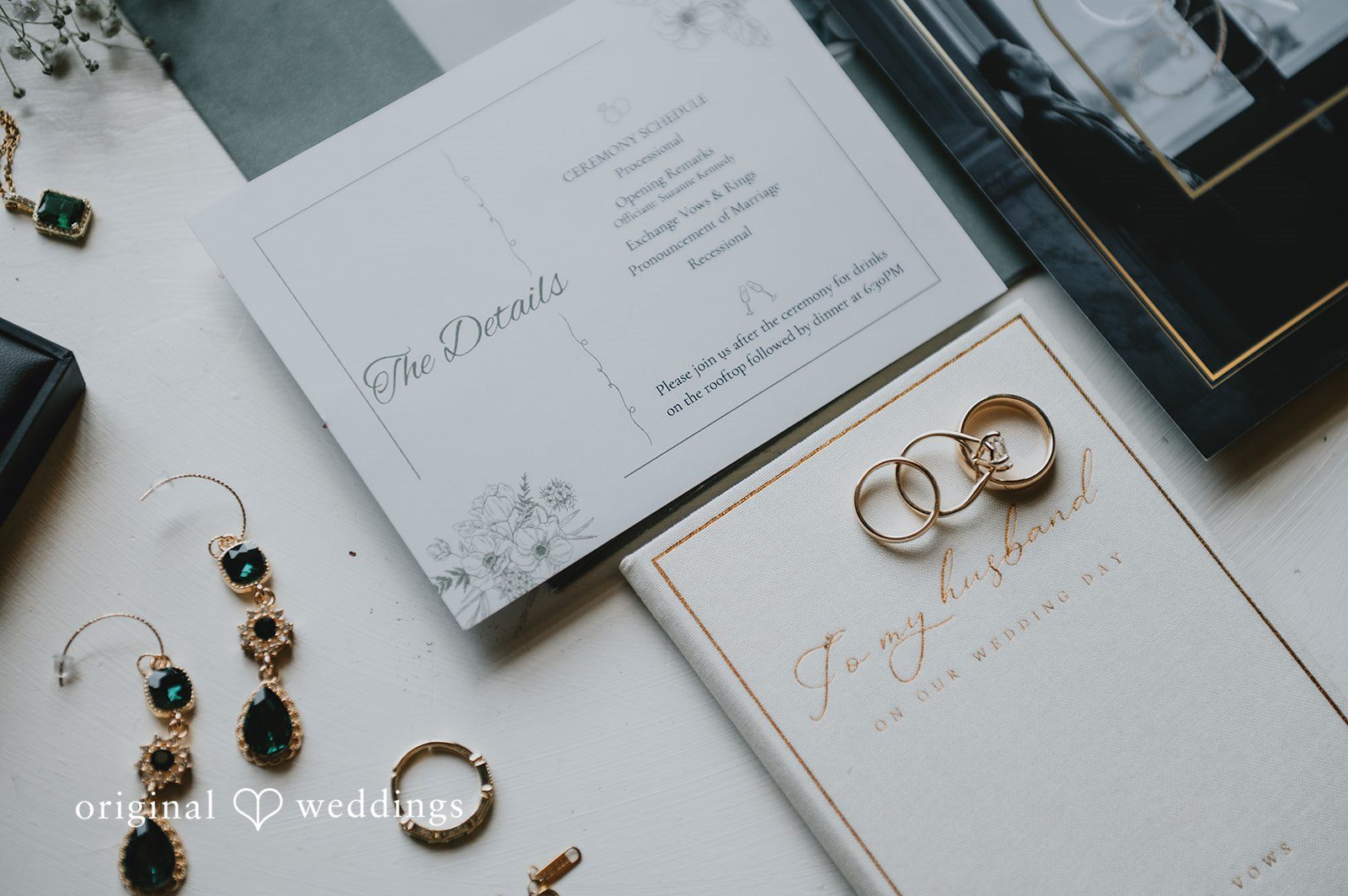 Wedding rings, vows and other wedding accessories