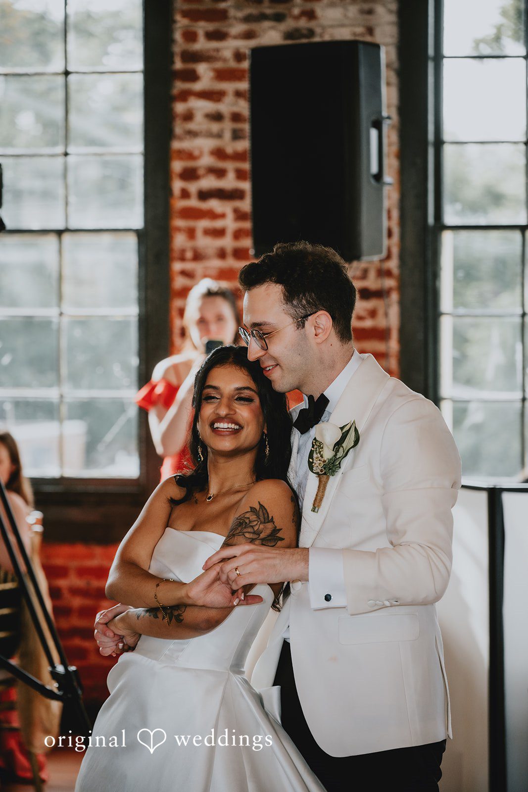Moment in the wedding reception