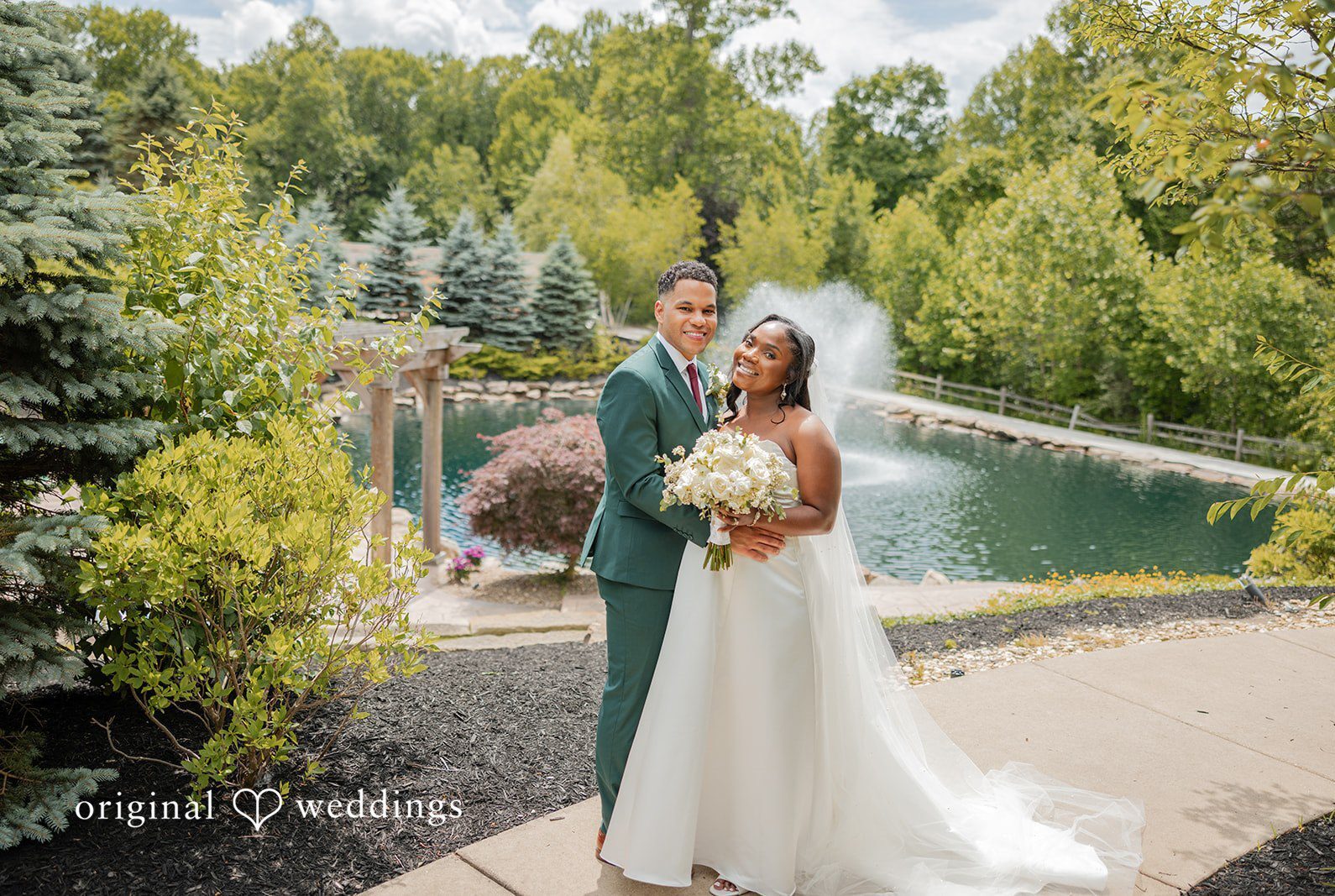 Stunning Portrait of couple at Blue Heron Brewery by Cleveland Wedding Photographers from Original Wedding.