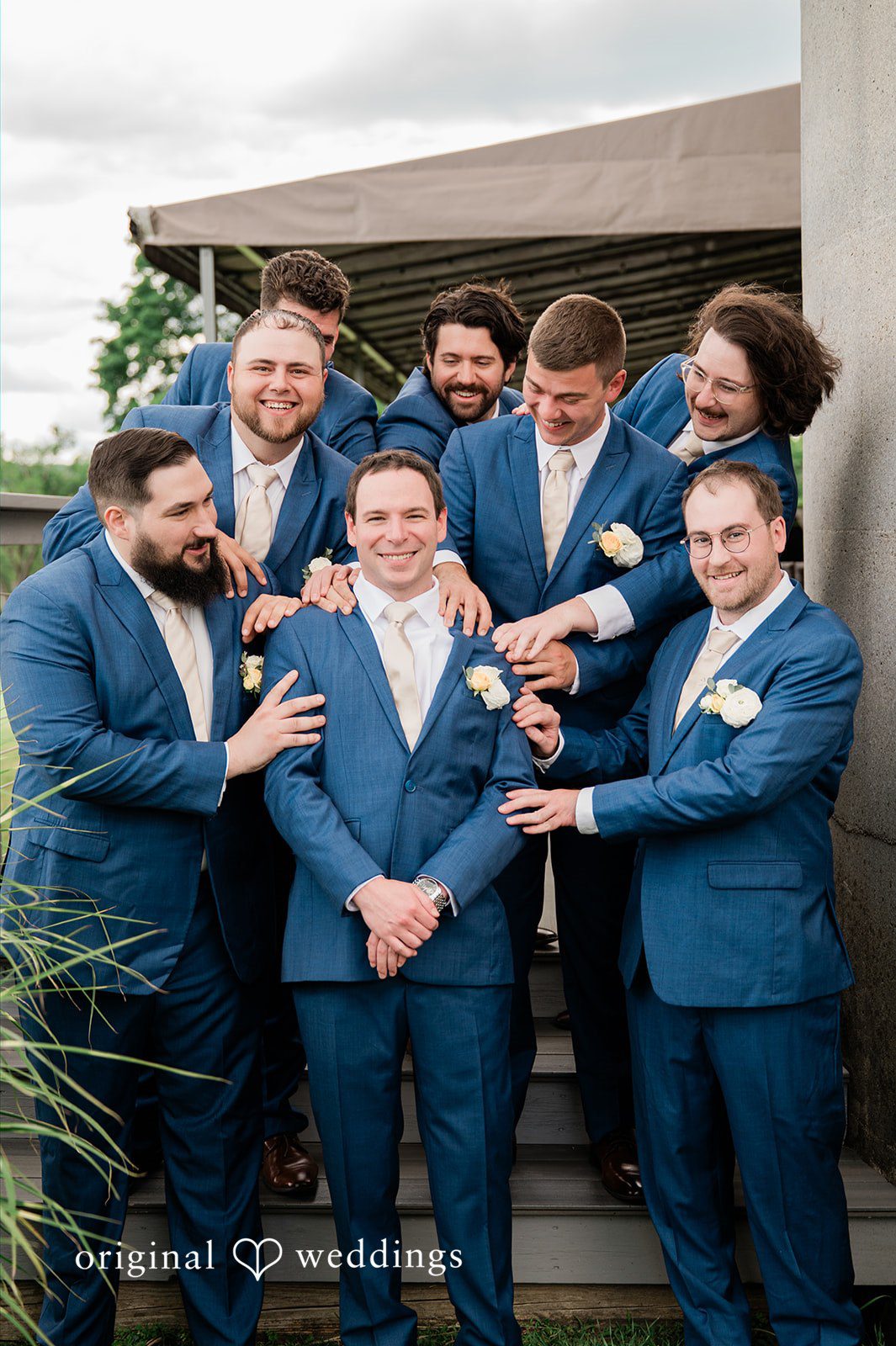 The groom and his groomsmen