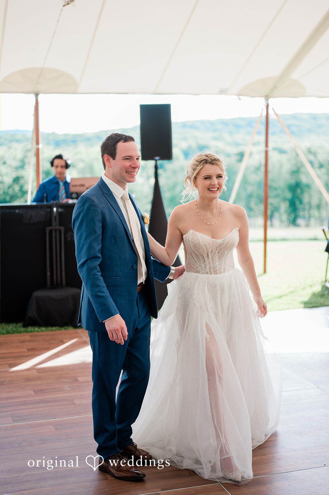 Moment in the wedding reception