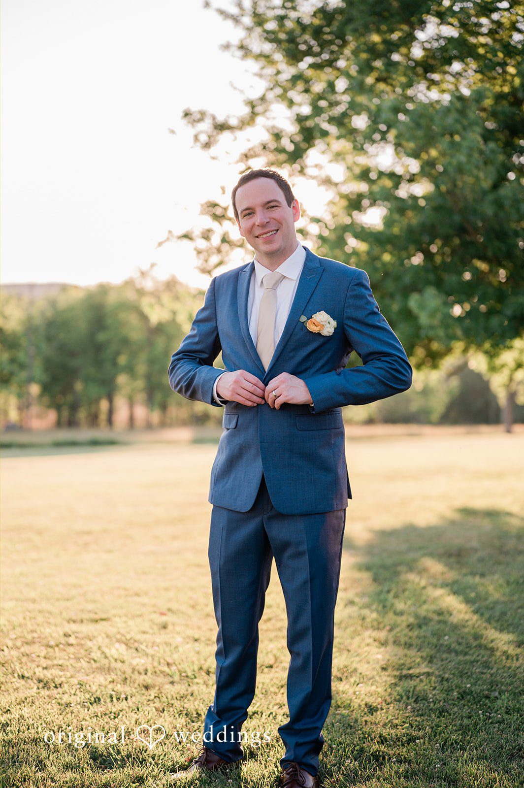 A stunning portrait of the groom