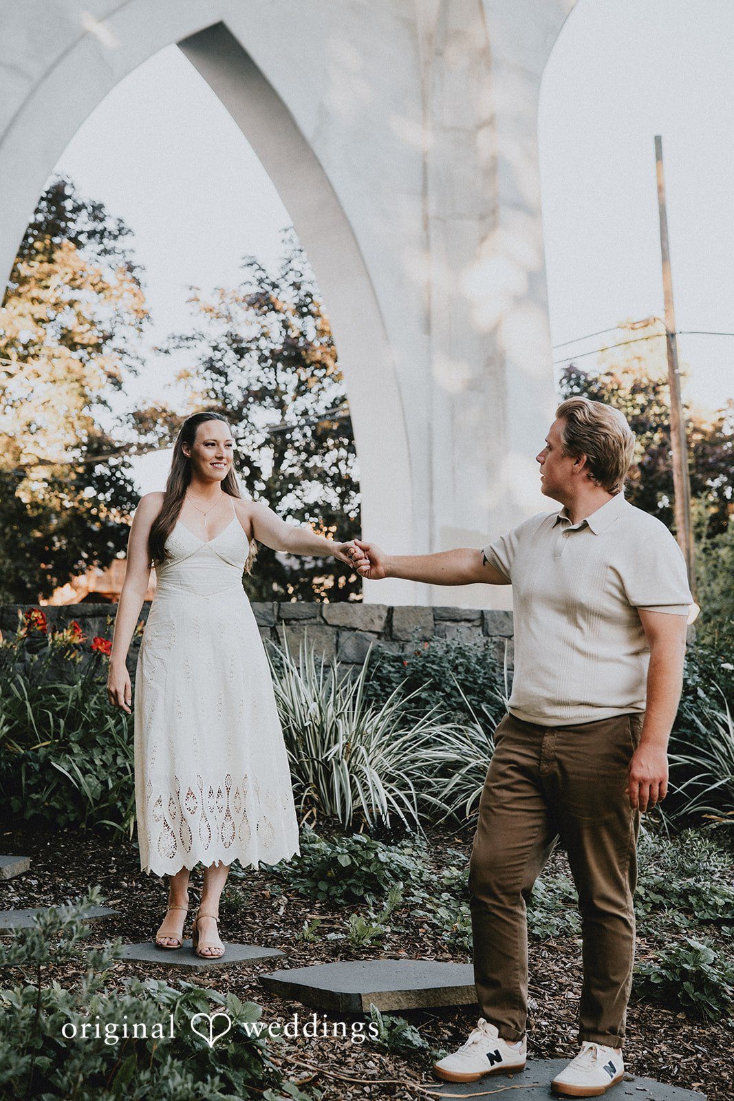Meghan + Jonny Portrait by the garden