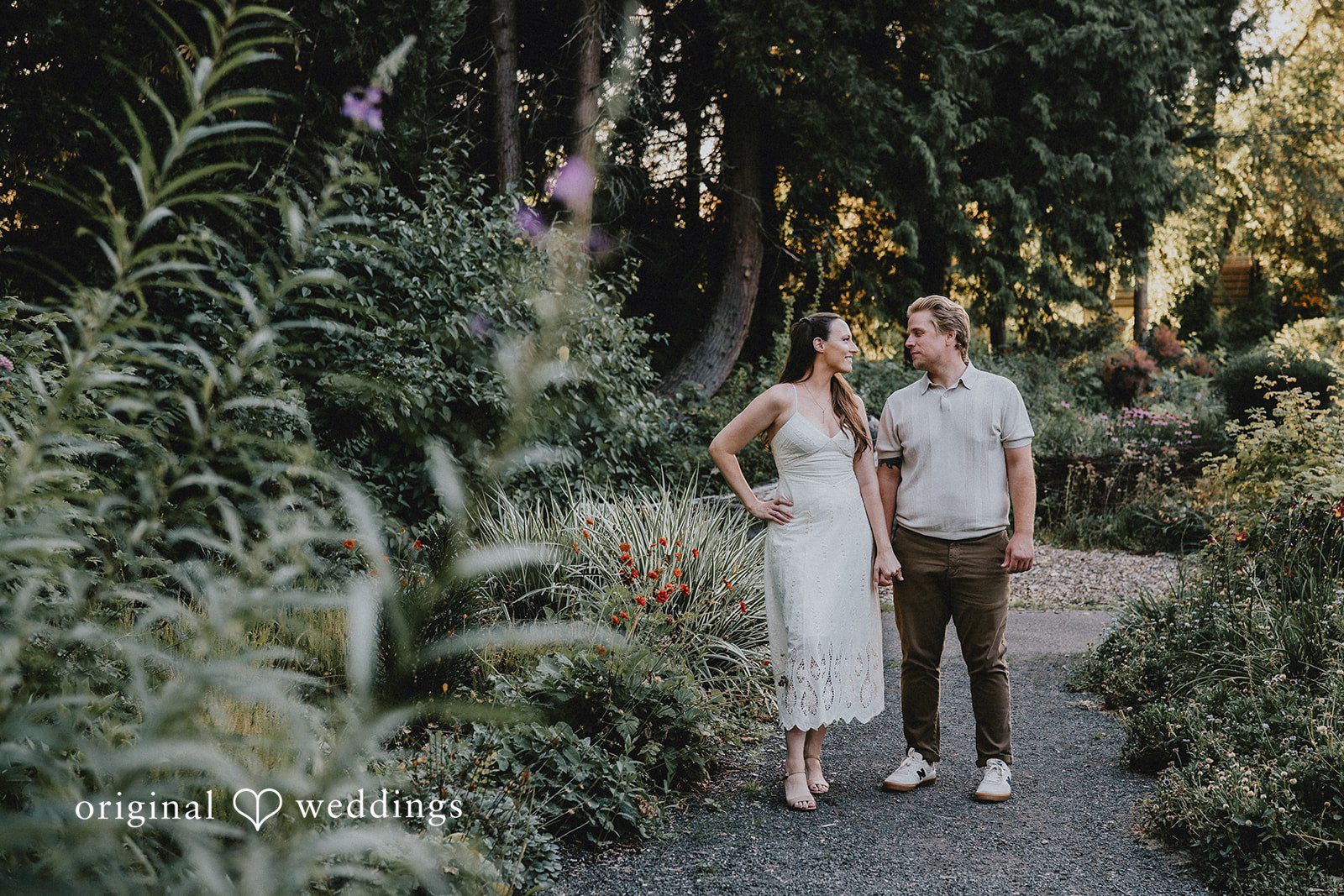 Meghan + Jonny Portrait by the garden