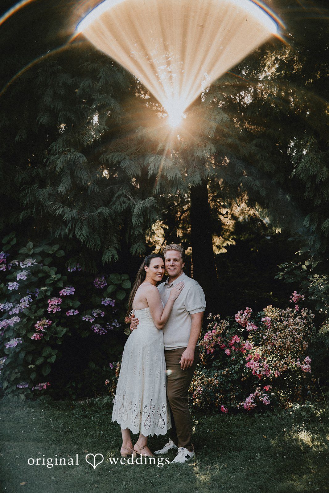 Meghan + Jonny Portrait by the garden