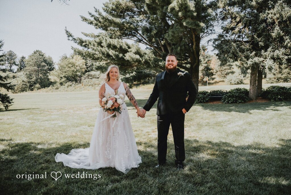 Samantha + Peyton Stunning Portrait of couple at Dellwood Barn Weddings by Minneapolis Wedding Photographers from Original Weddings.