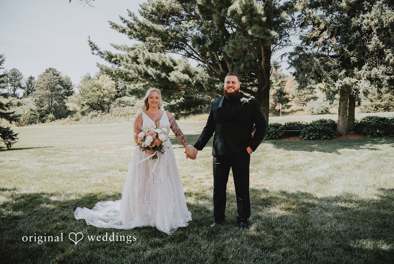 Stunning Portrait of couple at Dellwood Barn Weddings by Minneapolis Wedding Photographers from Original Weddings.