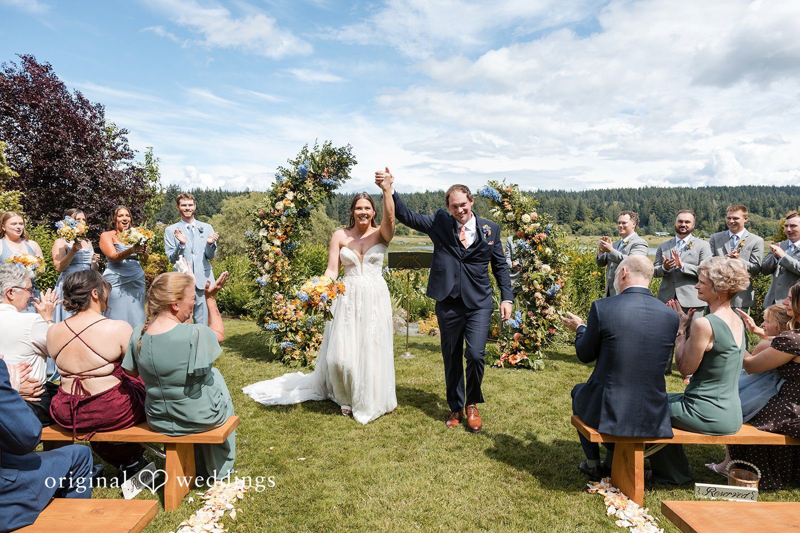 Seattle wedding photographers at Fireseed Catering capture Hailey and William’s beautiful wedding celebration
