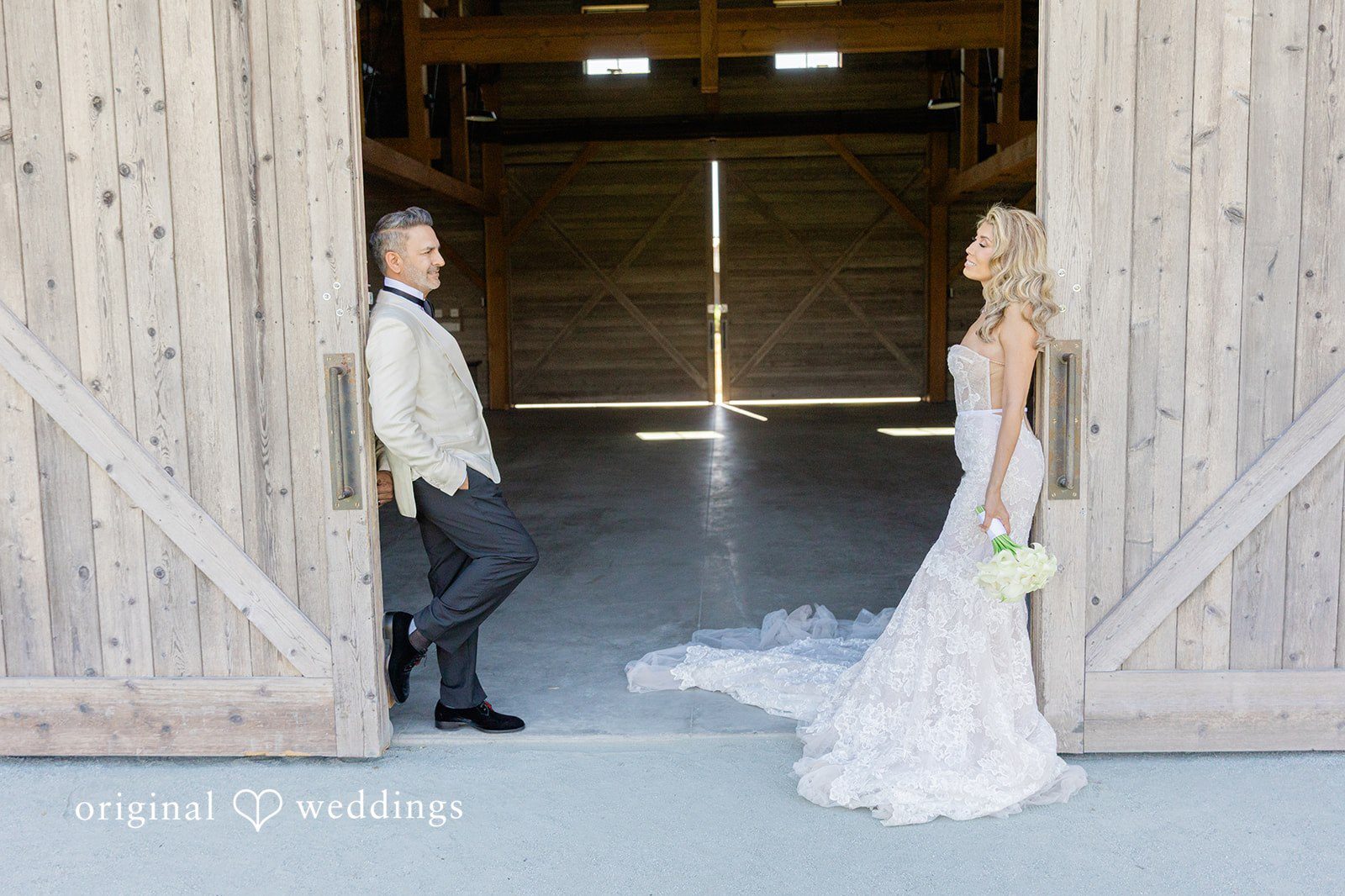 Our San Francisco wedding photographers at Original Weddings captured a stylish portrait of the couple at the Four Seasons Callistoga