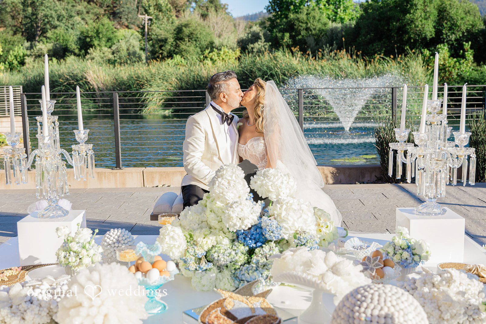 Mehul + Nazanin The couple shares a romantic kiss