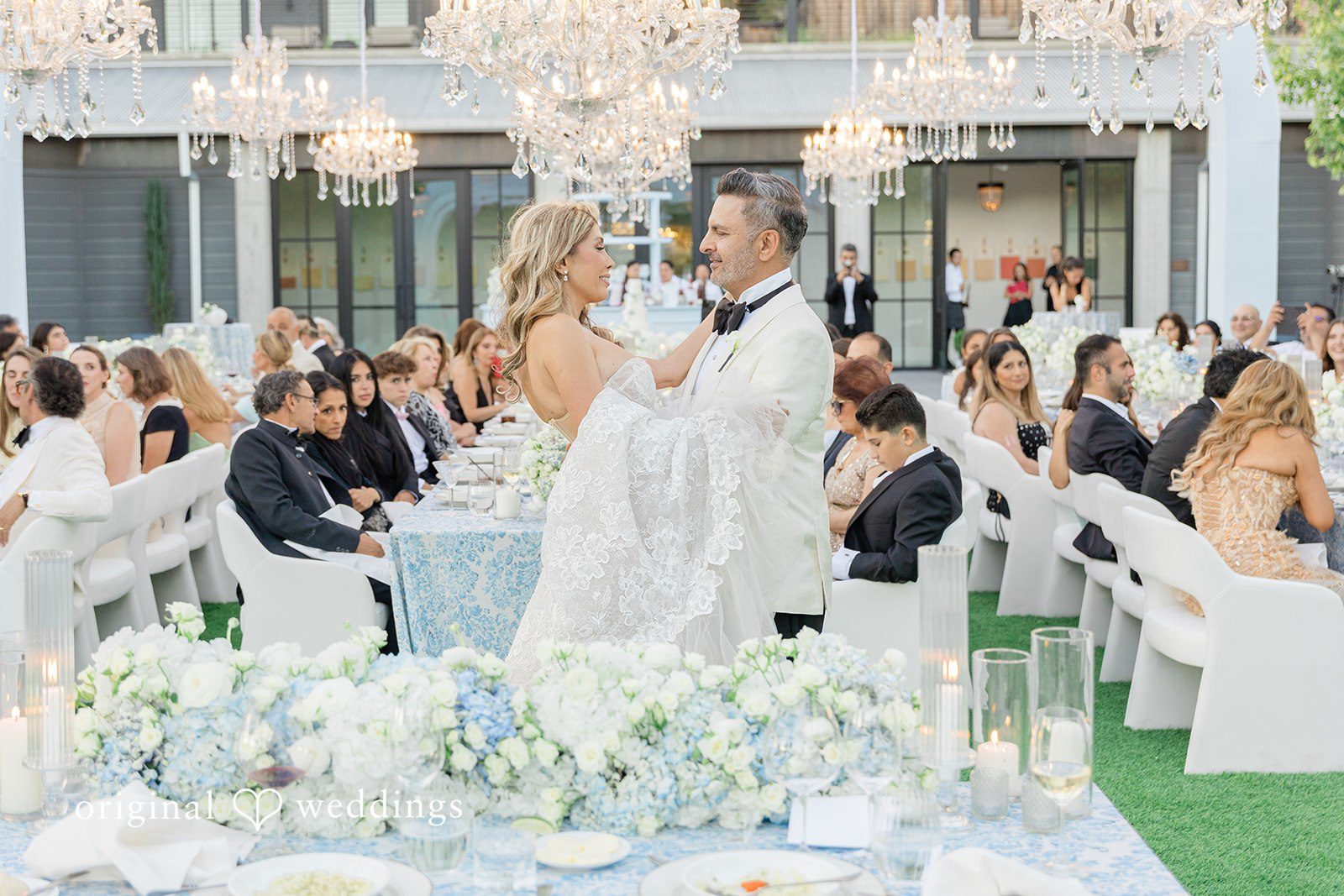 Mehul + Nazanin Romantic portrait in the wedding reception