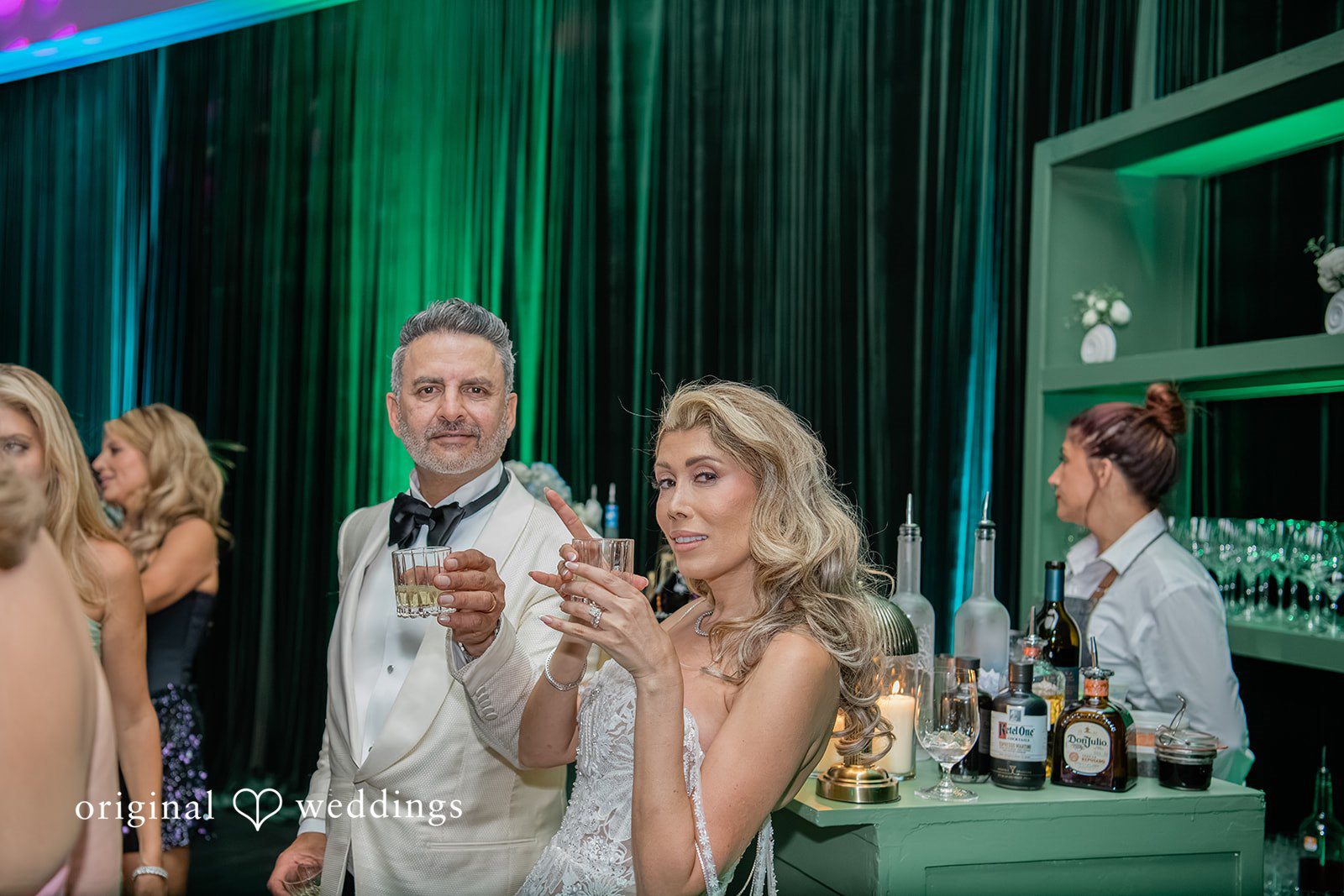 Mehul + Nazanin The couple makes a toast