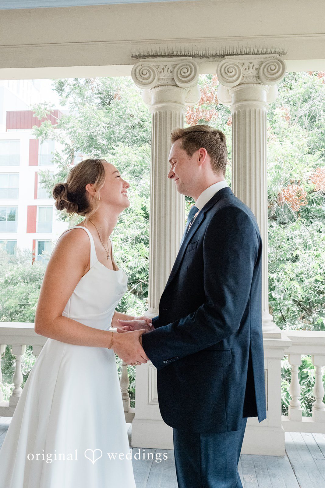 Andrew + Lyndsey Heartfelt moment before the wedding ceremony