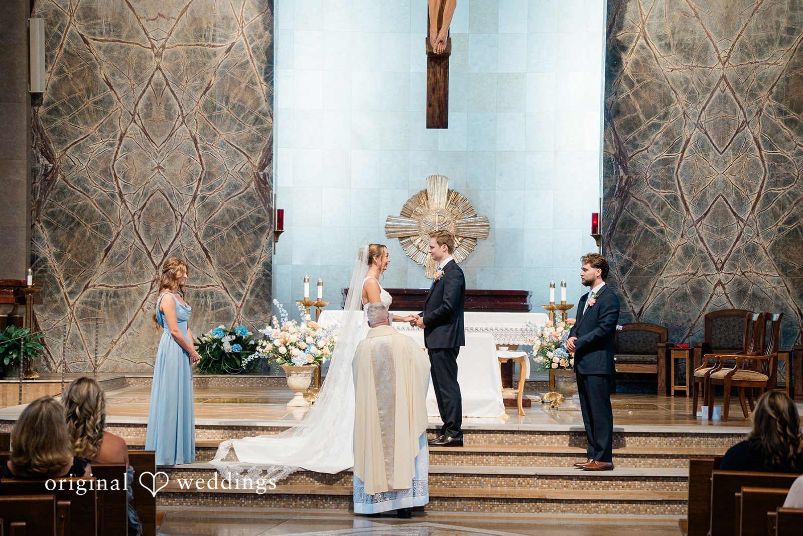 Andrew + Lyndsey Our Austin wedding photographers captured the moment the couple exchanged marital vows