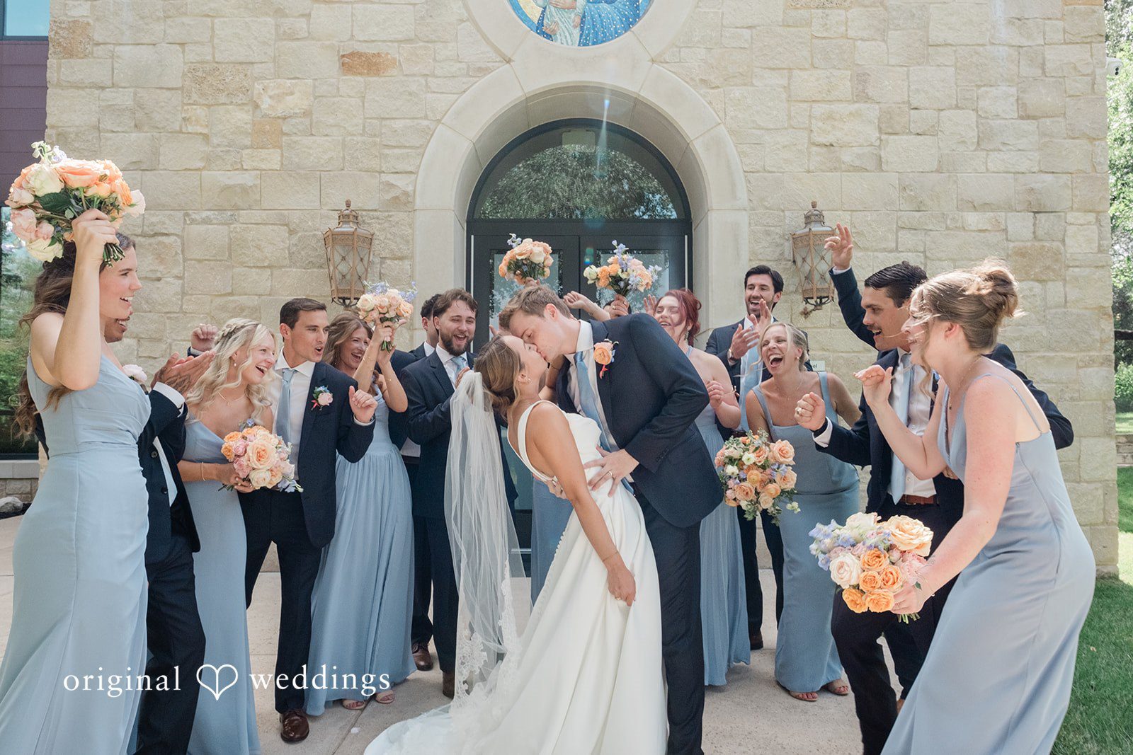Andrew + Lyndsey The couple shares a romantic kiss