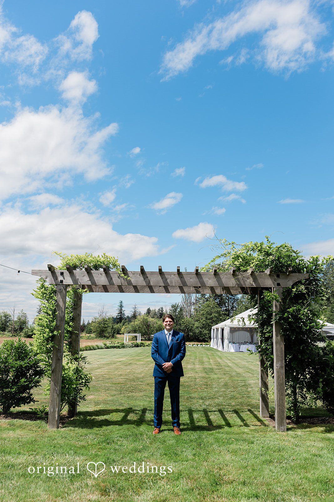 Jaelynn + Jayden Our Seattle wedding photographers captured a stunning portrait of the groom at Mount Peak Farm