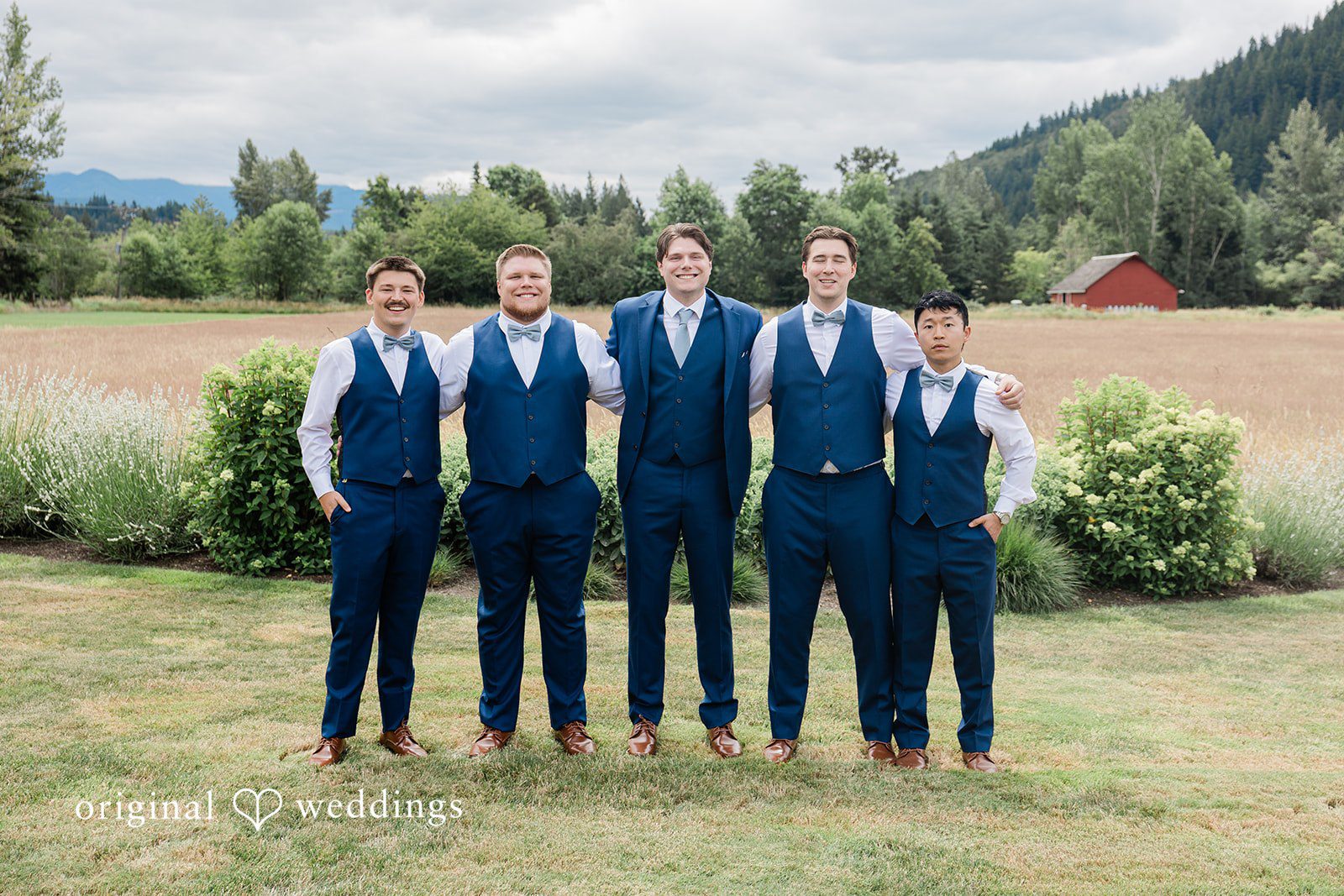 Jaelynn + Jayden Our Seattle wedding photographers captured a stunning portrait of the groom and his groomsmen