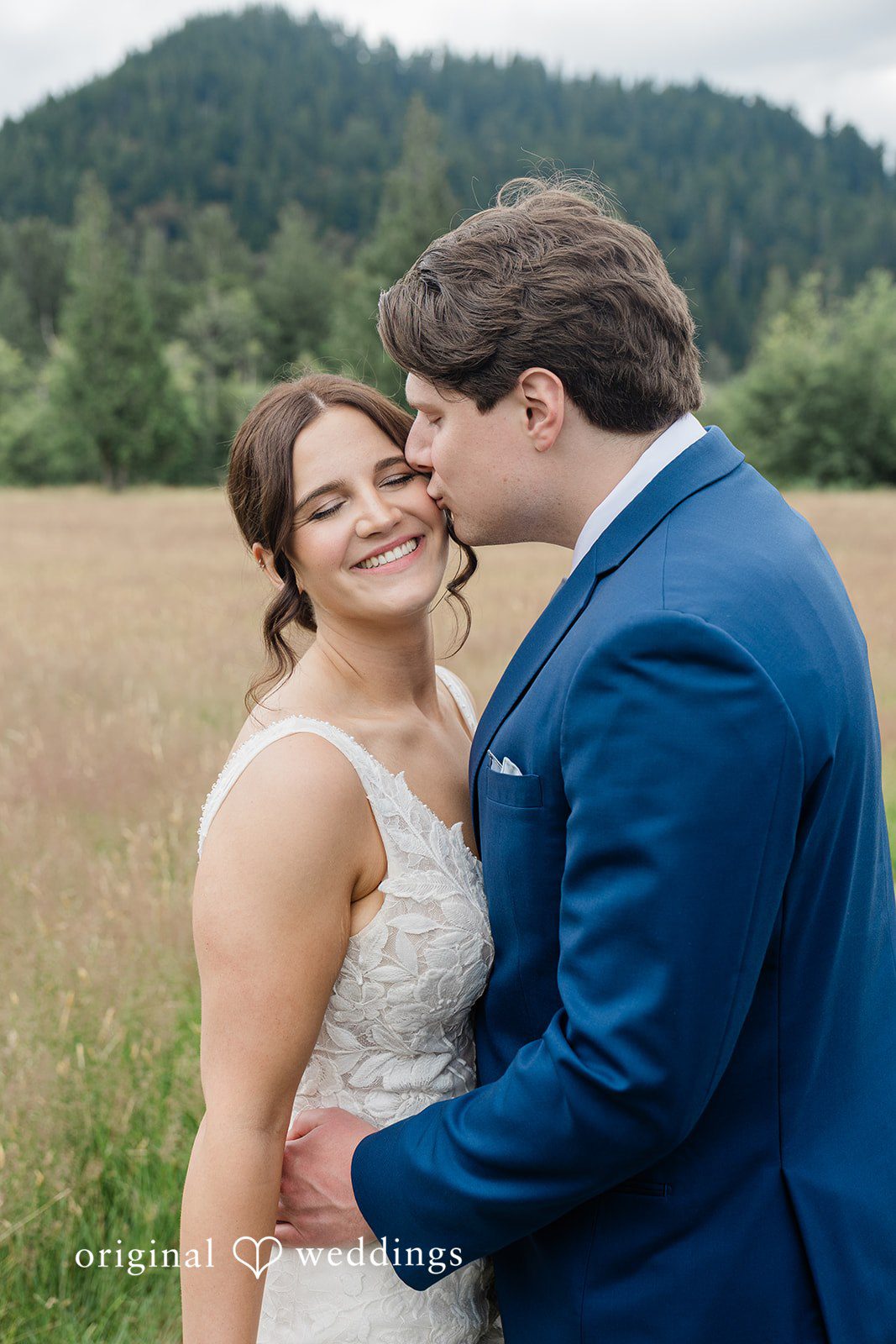 Jaelynn + Jayden The groom pecks the bride