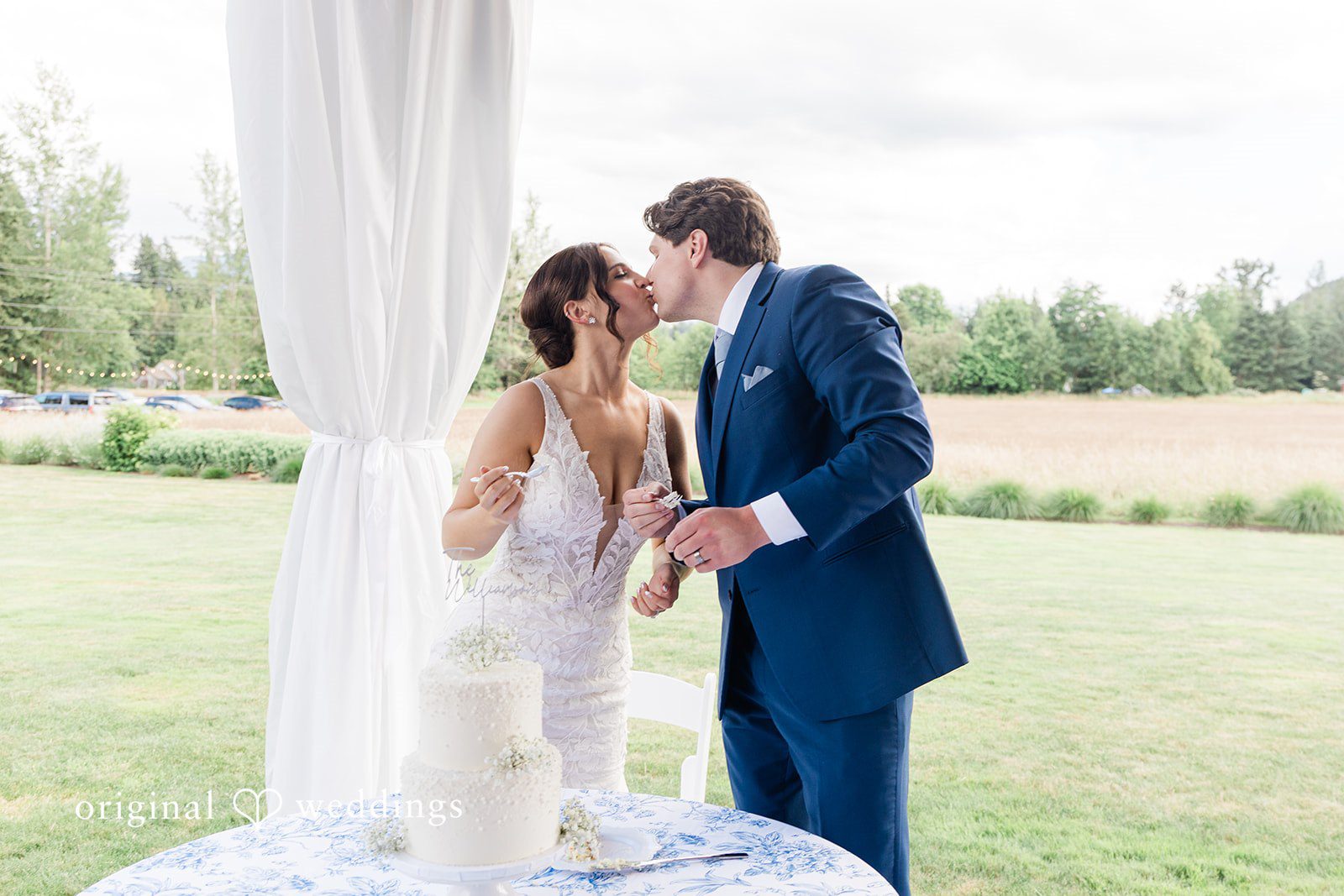 Jaelynn + Jayden The couple shares a kiss as they feed each other