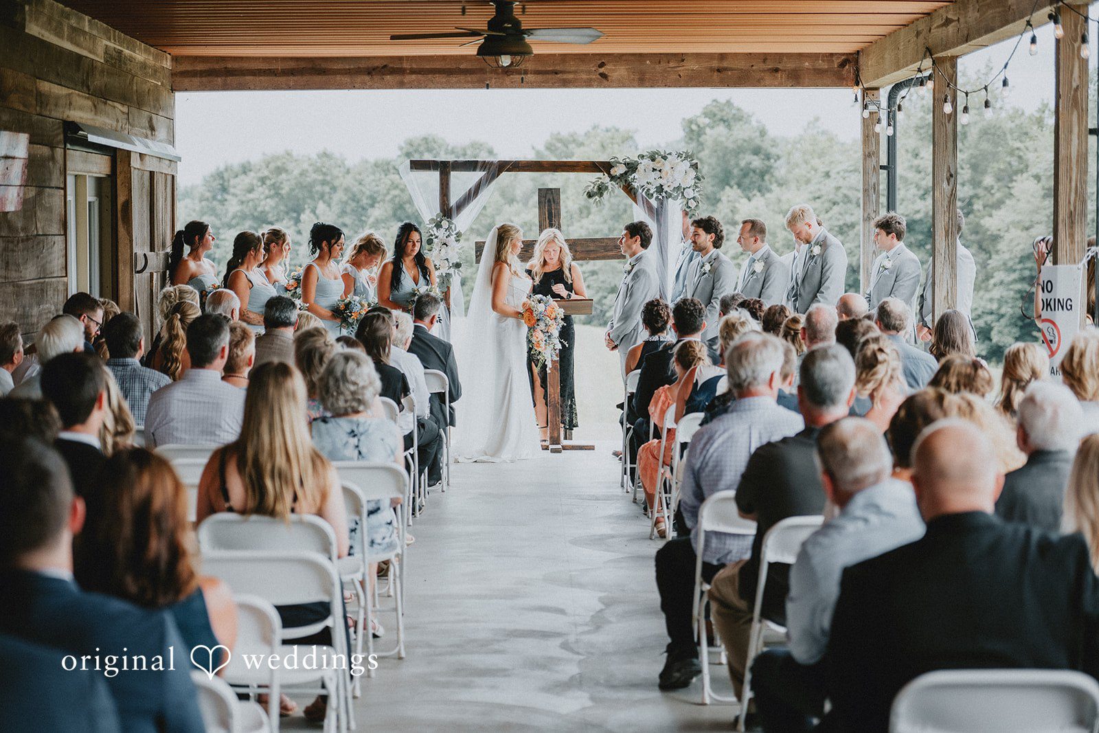 Abby + Tyler The Ohio Backyard wedding ceremony
