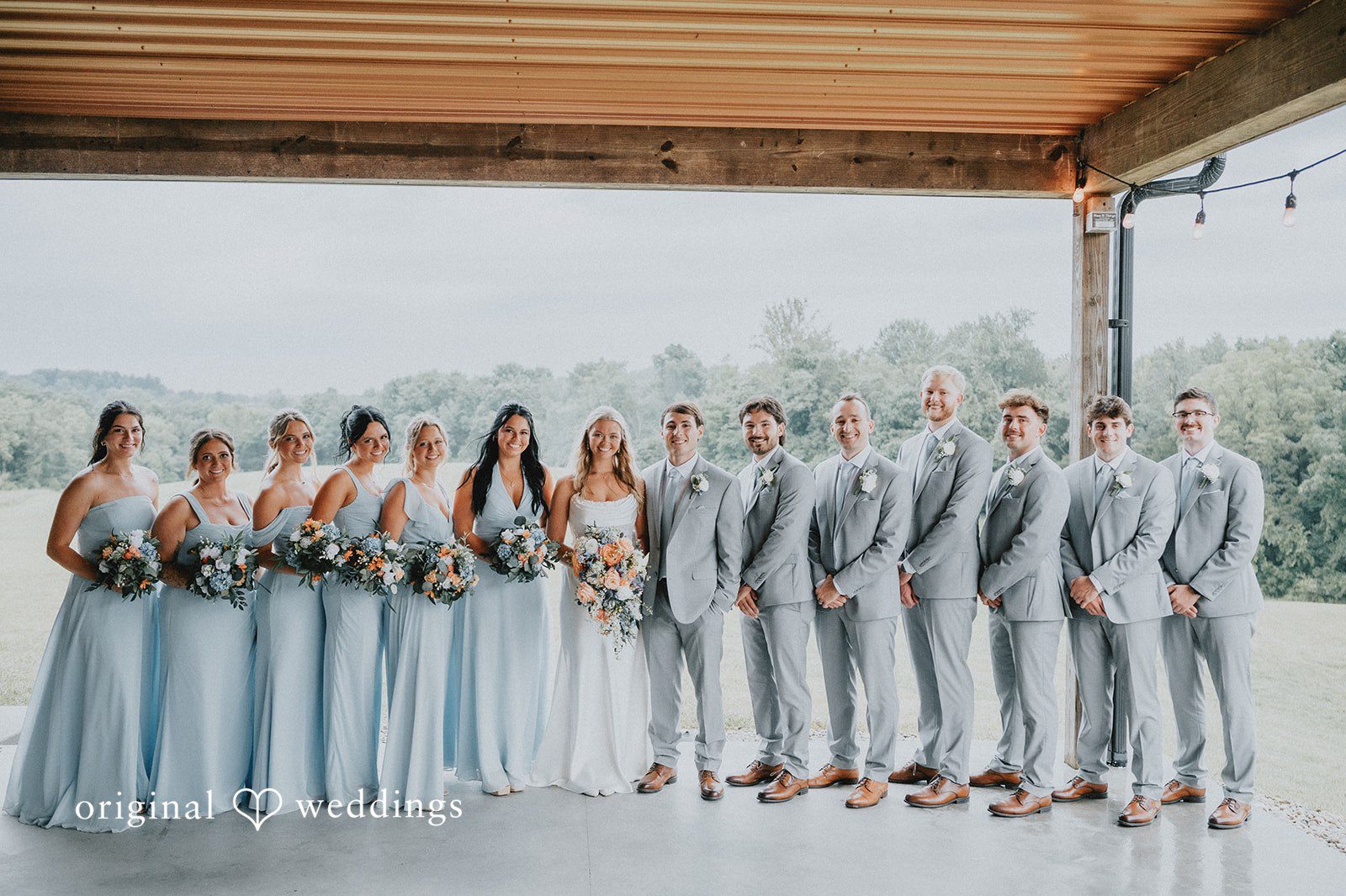 Abby + Tyler A stunning portrait of the couple and their bridal party