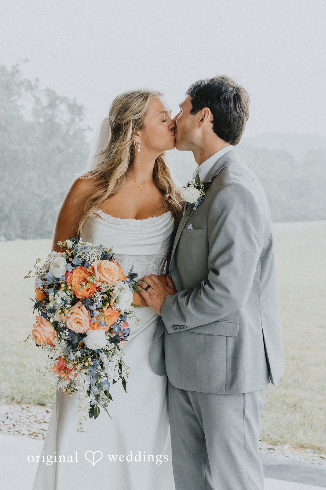 Abby + Tyler The couple shares a romantic kiss