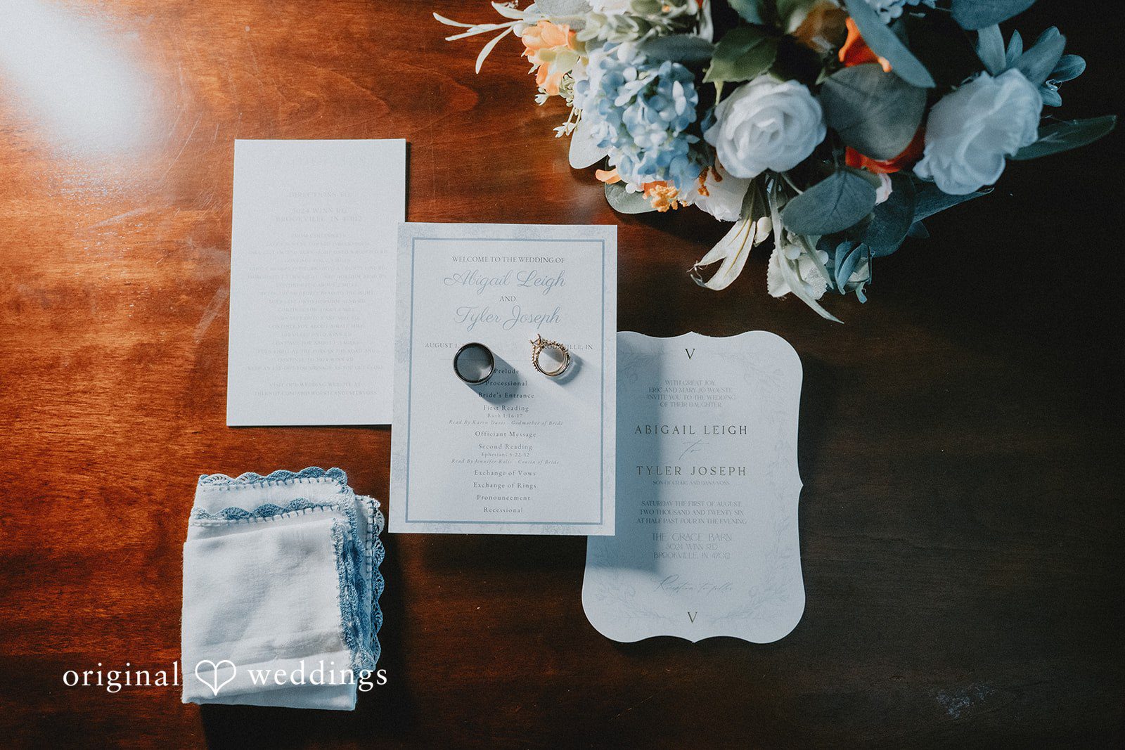 Abby + Tyler Rings, vows, flowers, and other wedding accessories