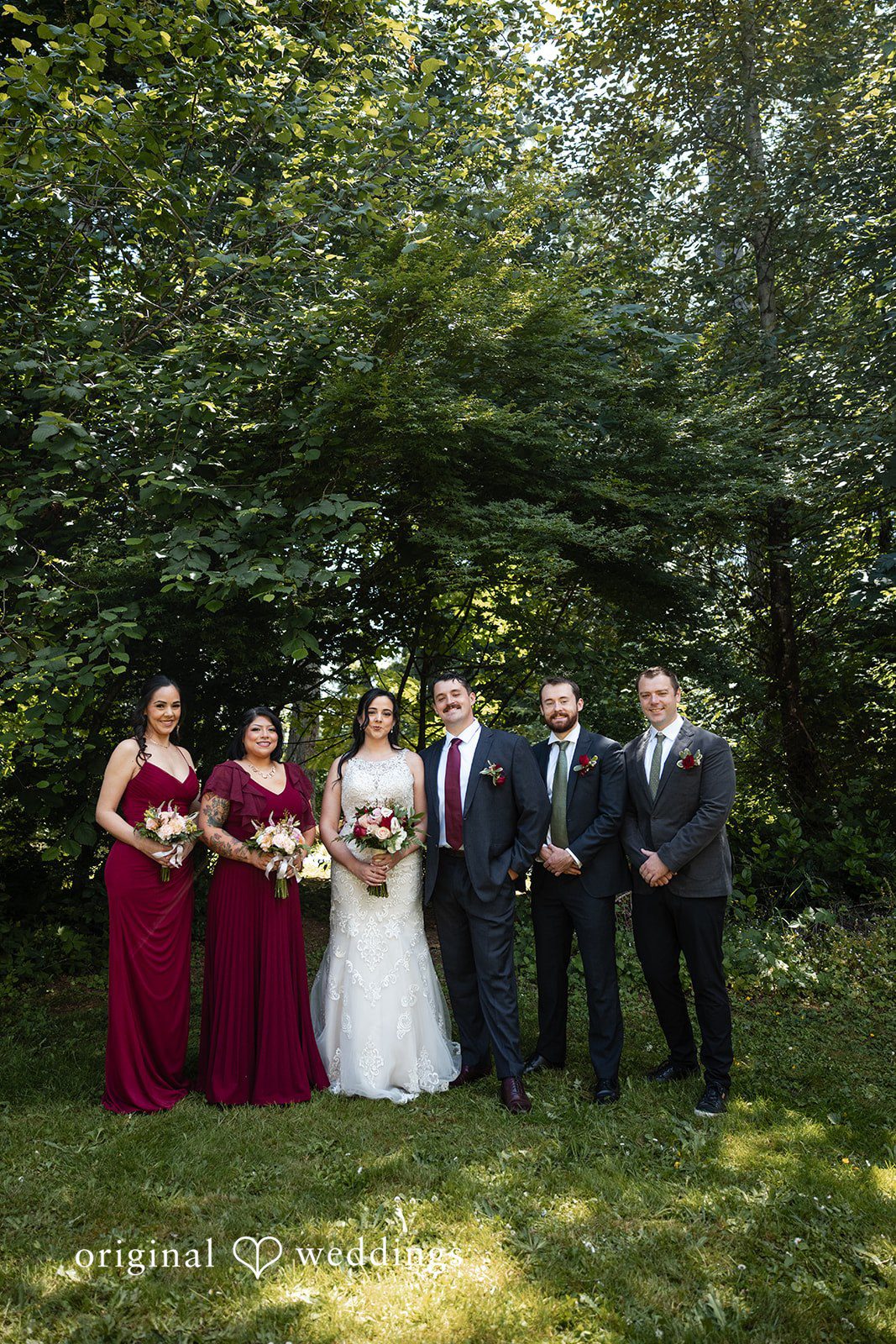 Wedding party group portrait