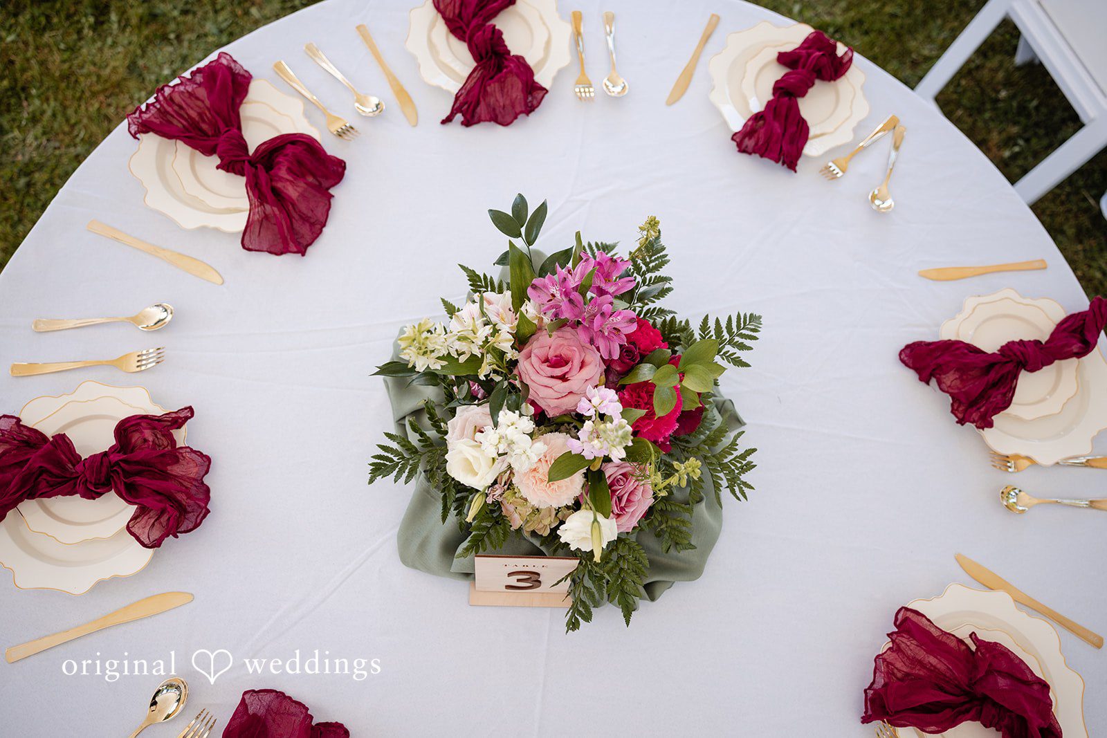 Wedding table with floral decoration
