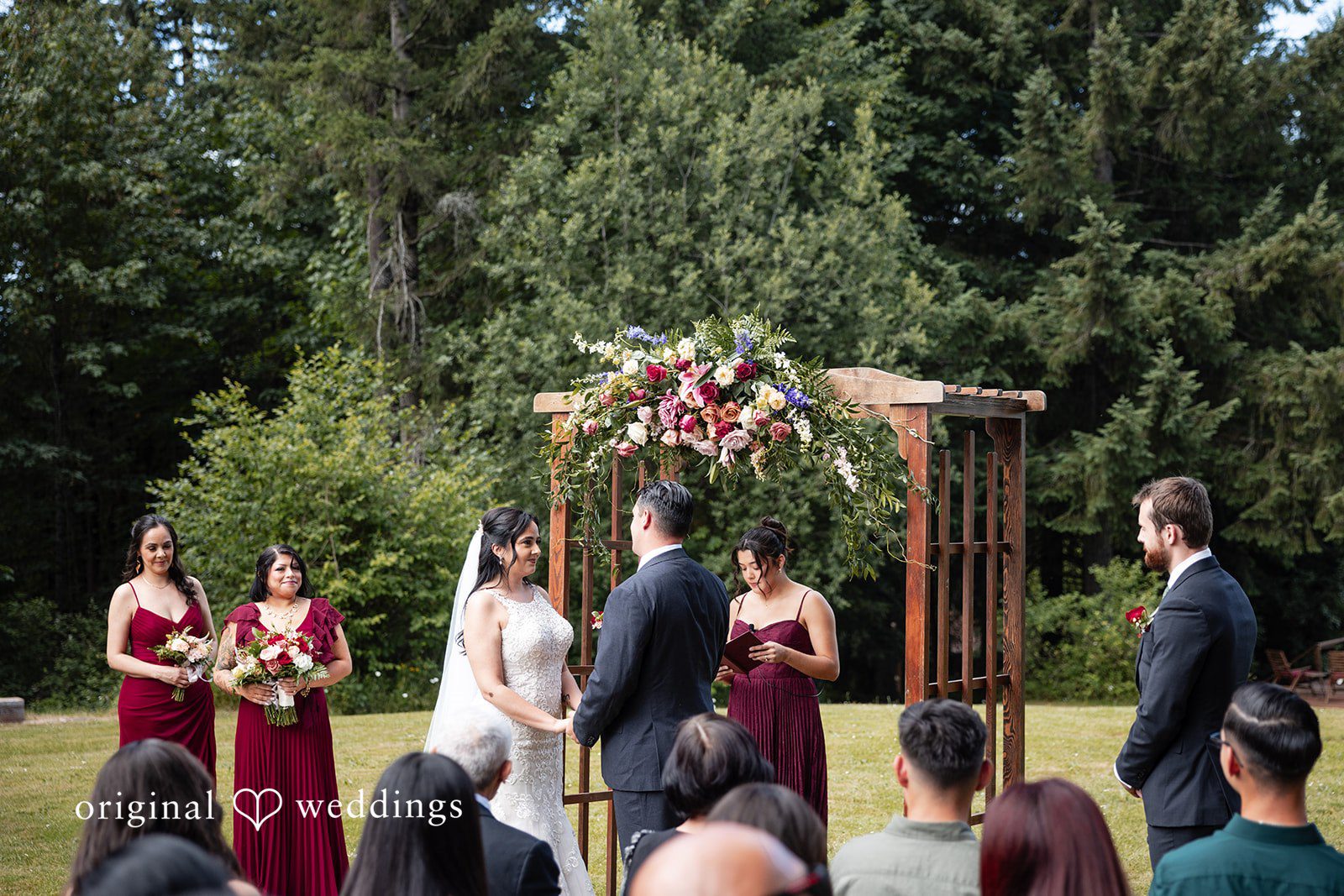 Couple sharing a romantic ceremony moment