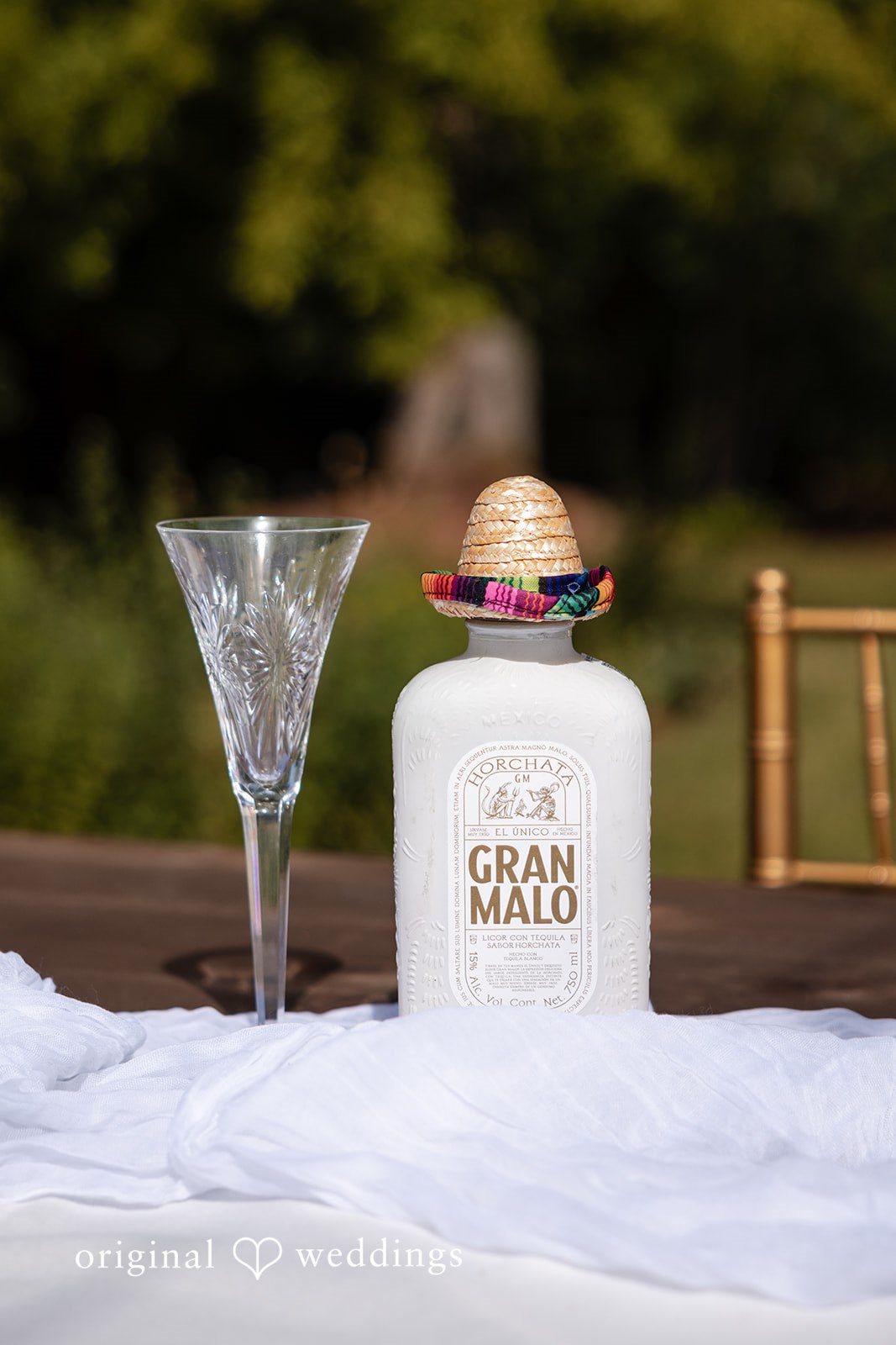 Wedding reception beverage details at  Backyard Wedding