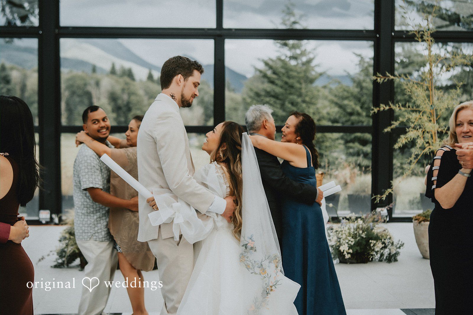 Ben + Erin Bride and groom sharing a romantic dance at Paradise Inn wedding reception