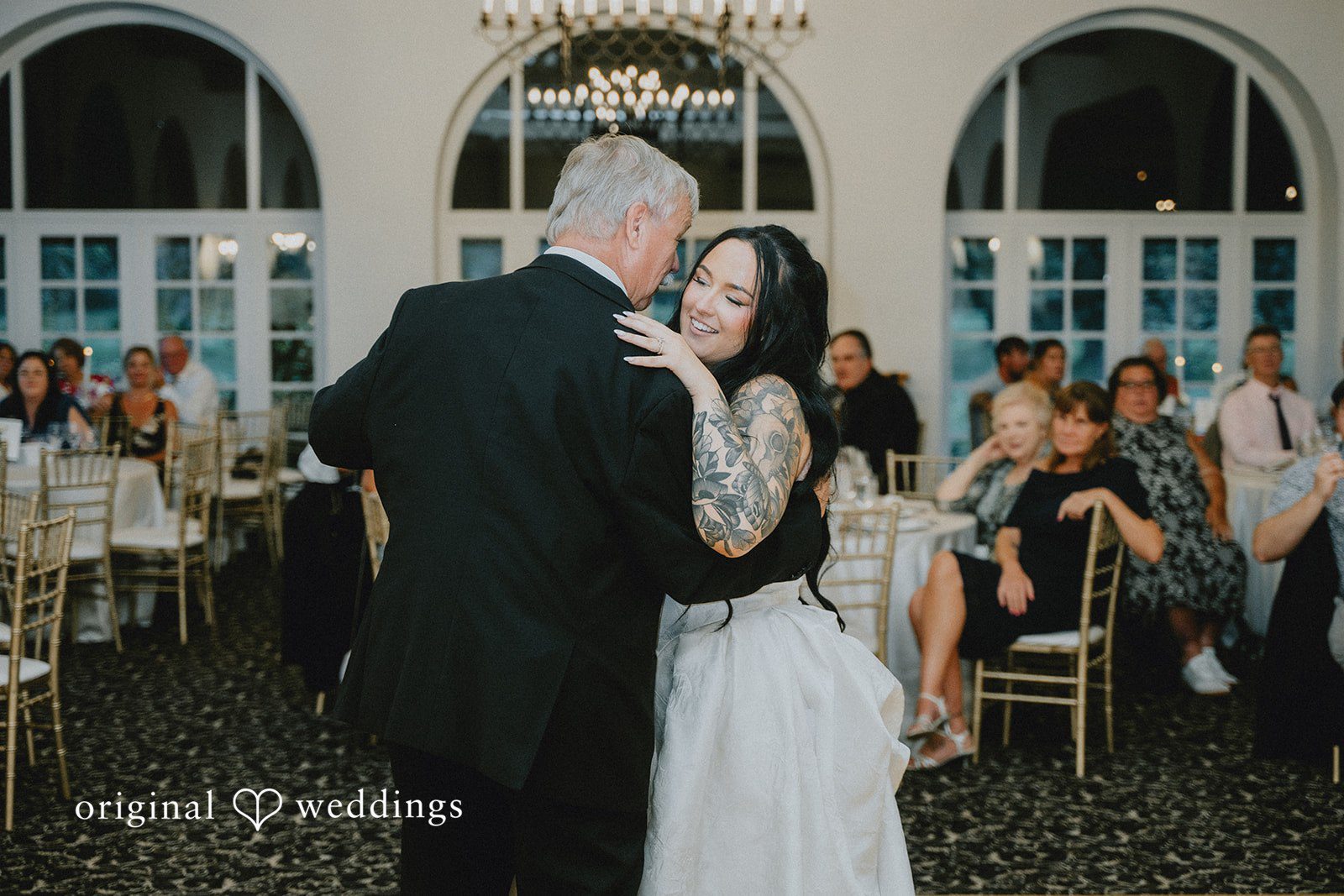 Carly + Dillon A bride and man sharing a dance at their wedding reception.