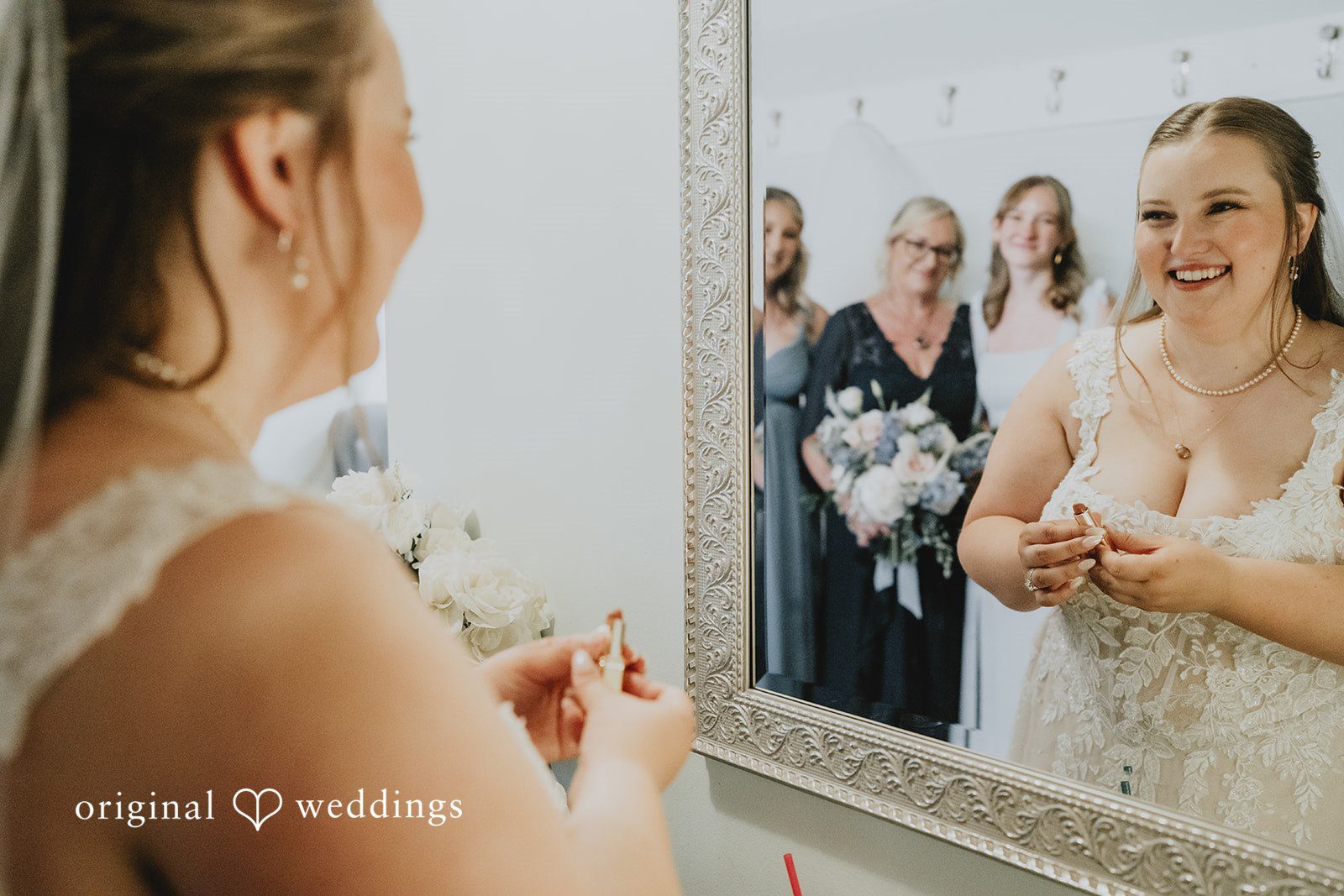 Natalie + DJ Beautiful bride getting ready for wedding ceremony with family and friends
