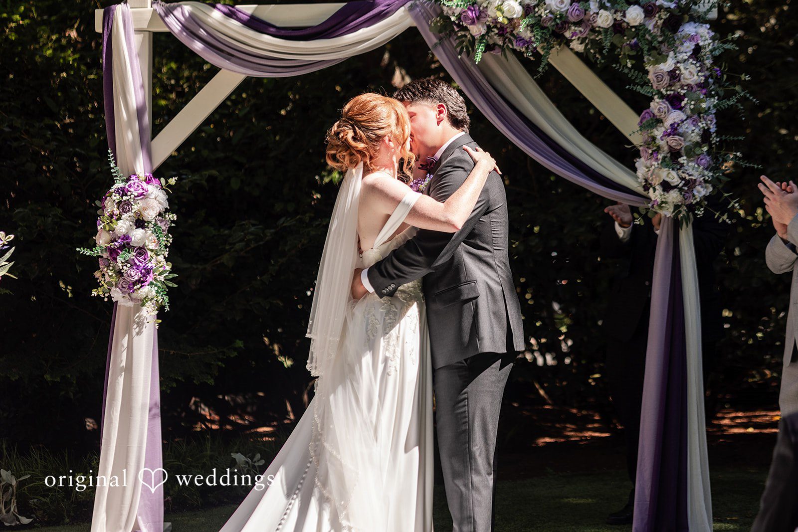 Victoria + Gabriel The couple takes their first kiss