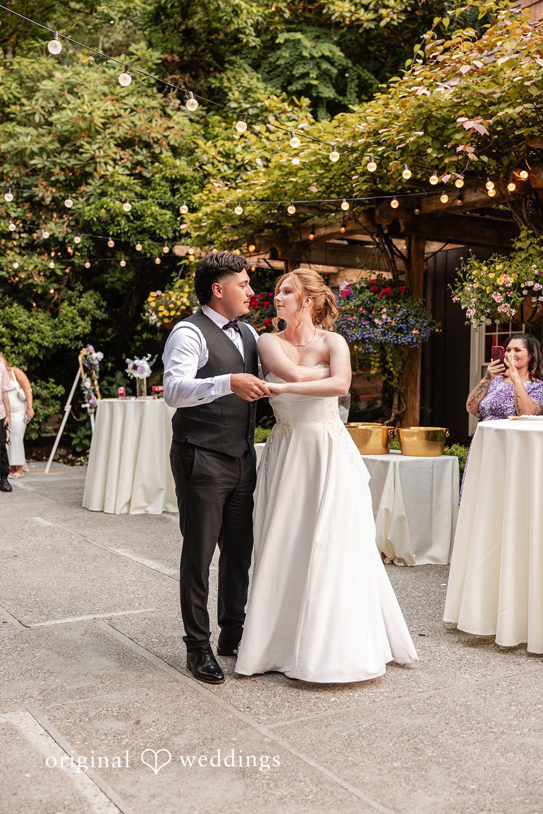 Victoria + Gabriel Our Seattle wedding photographers captured the moment the couple took their first dance