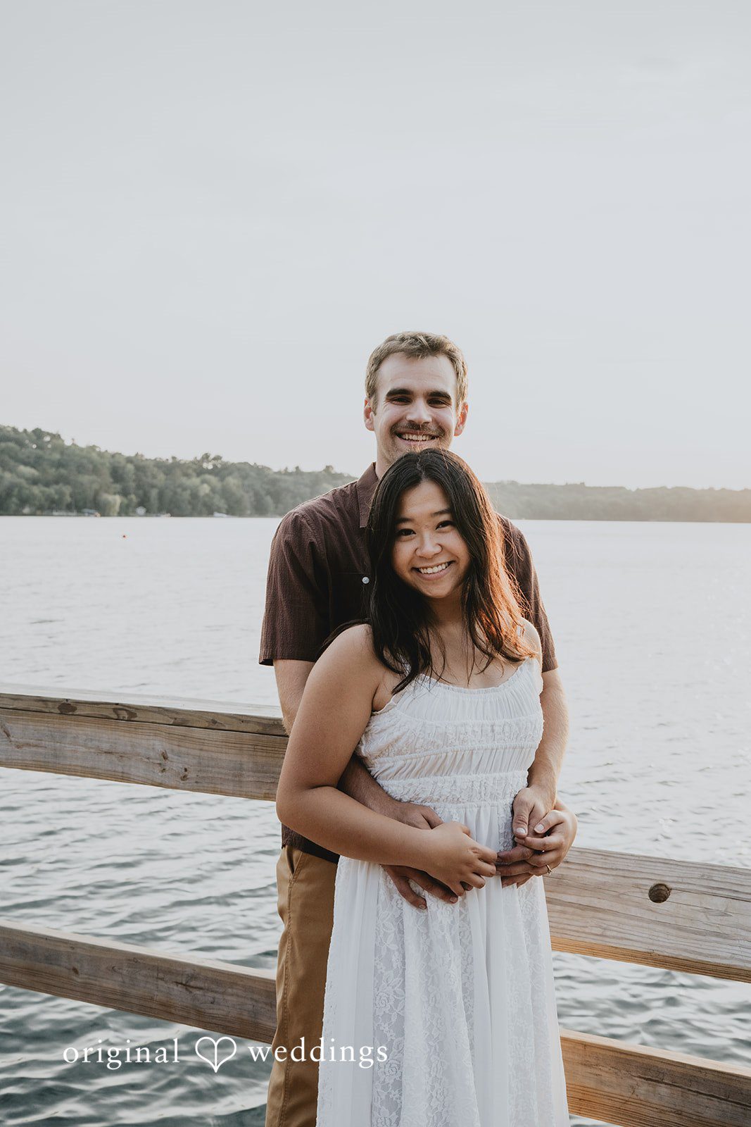 Jake + Ida A stunning portrait of the couple by the waterside