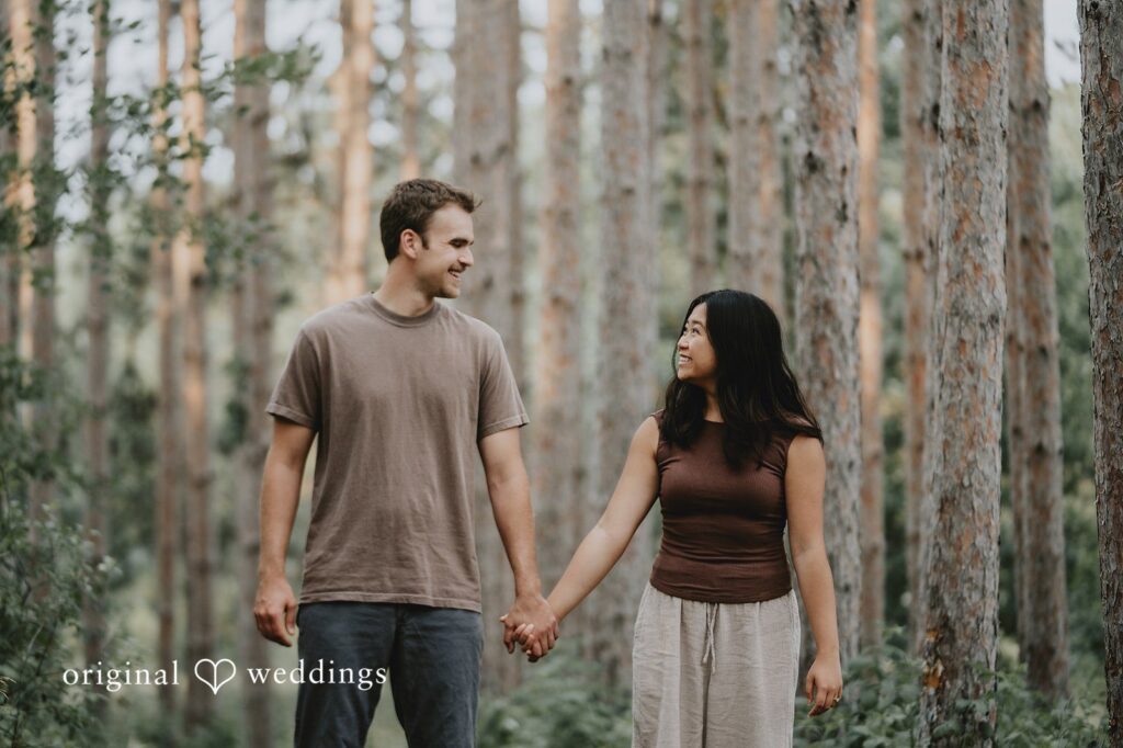 Jake + Ida One of the beautiful Engagement Photos Minneapolis captured by us at Original Weddings at the Square Lake Park