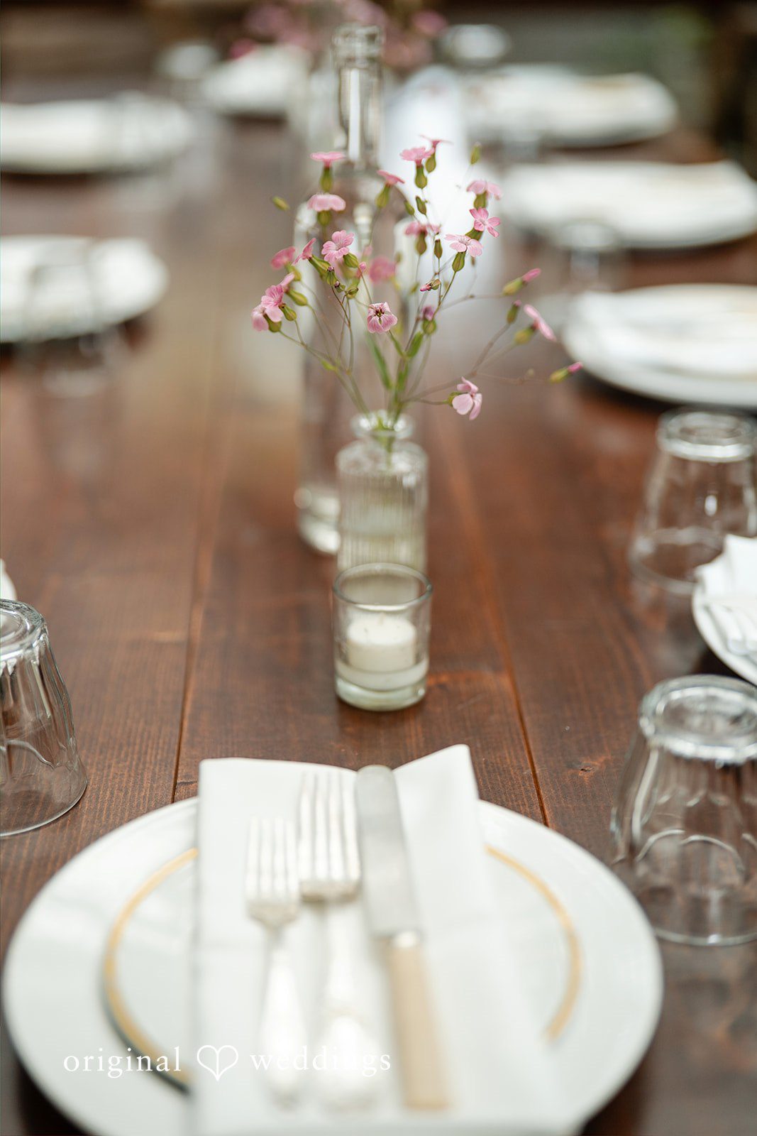 Jennifer + Justin Decorated tables at The Corson Building