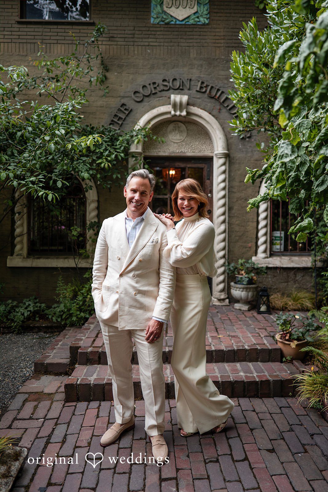 Jennifer + Justin Our Seattle wedding photographers captured a stunning portrait of the couple at The Corson Building