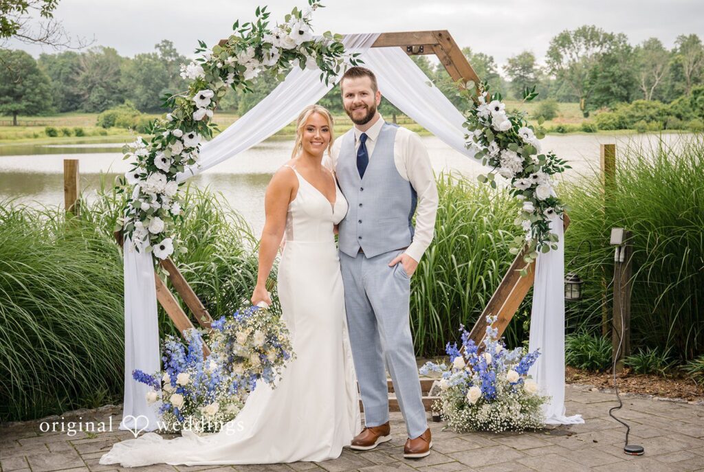 Morgan + Colin Stunning Portrait of couple at The Estate at Eagle Lake by Philadelphia Wedding Photographers from Original Wedding.